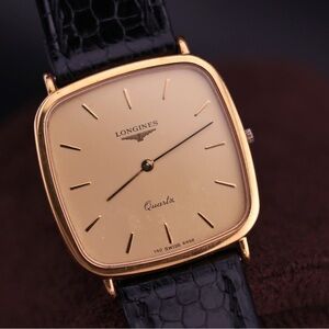 1990s Longines Men’s Quartz 
Gold-Plated Case